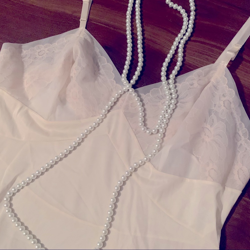 Vintage Lace and Nylon Slip